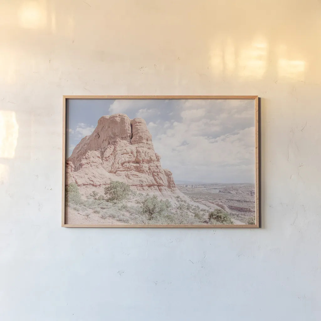 Day Hike I by Elizabeth Urquhart. shown as a paper print in a natural frame. Available as a archival giclee rolled canvas, fine art paper, or poster print. SKU 67337i.