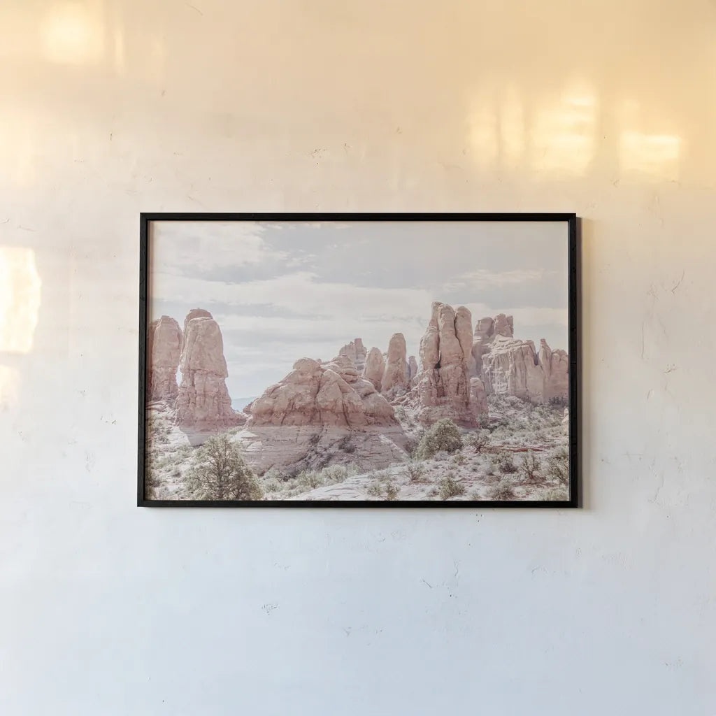 Day Hike II by Elizabeth Urquhart. shown as a paper print in a black flame. Available as a archival giclee rolled canvas, fine art paper, or poster print. SKU 67338i.