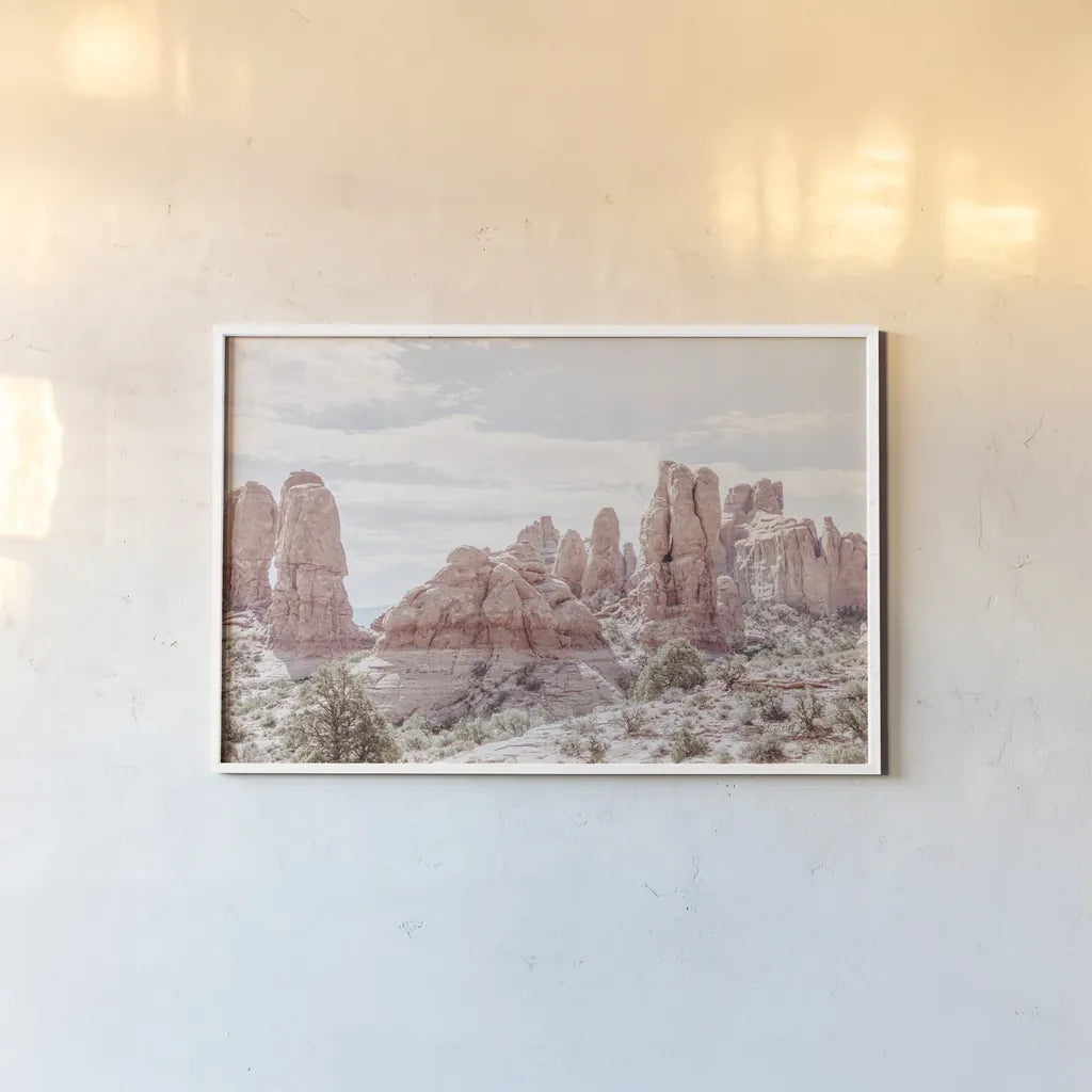 Day Hike II by Elizabeth Urquhart. shown as a paper print in a white frame. Available as a archival giclee rolled canvas, fine art paper, or poster print. SKU 67338i.