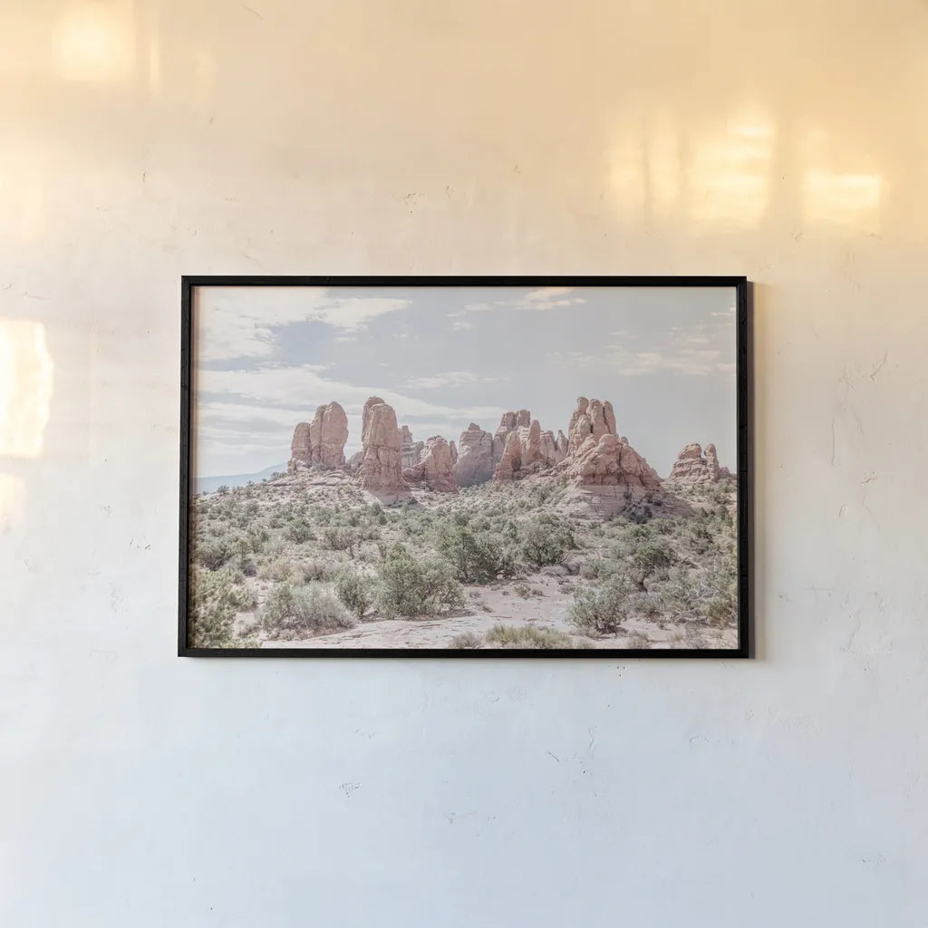 Day Hike III by Elizabeth Urquhart. shown as a paper print in a black flame. Available as a archival giclee rolled canvas, fine art paper, or poster print. SKU 67339i.