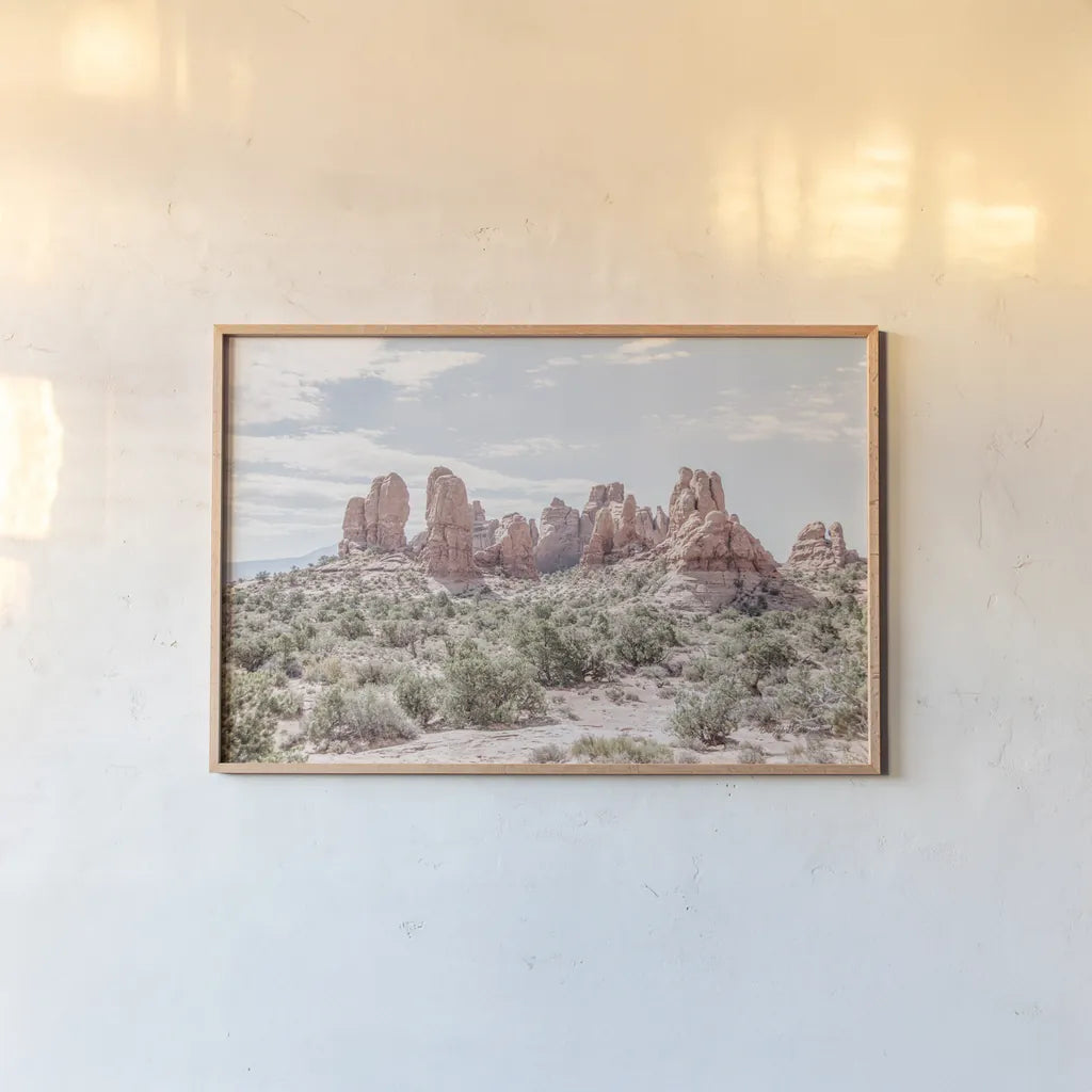 Day Hike III by Elizabeth Urquhart. shown as a paper print in a natural frame. Available as a archival giclee rolled canvas, fine art paper, or poster print. SKU 67339i.