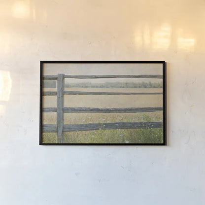 Edge of the Field by Elizabeth Urquhart. shown as a paper print in a black flame. Available as a archival giclee rolled canvas, fine art paper, or poster print. SKU 14740i.
