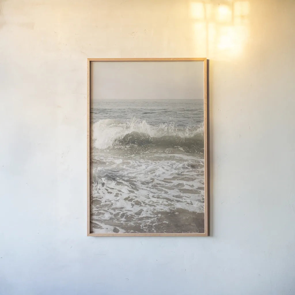 High Tide I by Elizabeth Urquhart. shown as a paper print in a natural frame. Available as a archival giclee rolled canvas, fine art paper, or poster print. SKU 70249h.