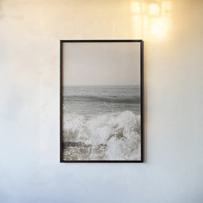 High Tide III by Elizabeth Urquhart. shown as a paper print in a black flame. Available as a archival giclee rolled canvas, fine art paper, or poster print. SKU 70251h.