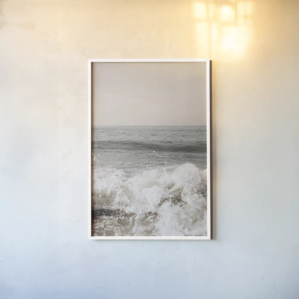 High Tide III by Elizabeth Urquhart. shown as a paper print in a white frame. Available as a archival giclee rolled canvas, fine art paper, or poster print. SKU 70251h.
