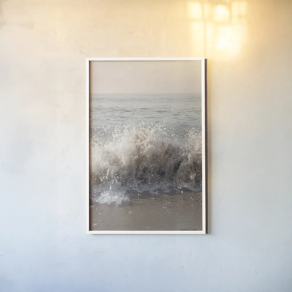 High Tide IV by Elizabeth Urquhart. shown as a paper print in a white frame. Available as a archival giclee rolled canvas, fine art paper, or poster print. SKU 70252h.