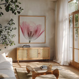 Inside Out III Crop by Elizabeth Urquhart. Shown in a natural wood frame in a cozy modern living room. Available as an archival giclee rolled canvas, fine art paper, or poster print. SKU 33348a.