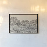 Joshua Tree V Neutral by Elizabeth Urquhart. shown as a paper print in a black flame. Available as a archival giclee rolled canvas, fine art paper, or poster print. SKU 68492i.
