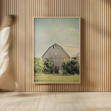 Late Summer Barn II by Elizabeth Urquhart. shown as over sized large wall art. Available as an archival giclee rolled canvas, fine art paper, or poster print. SKU 30334h.