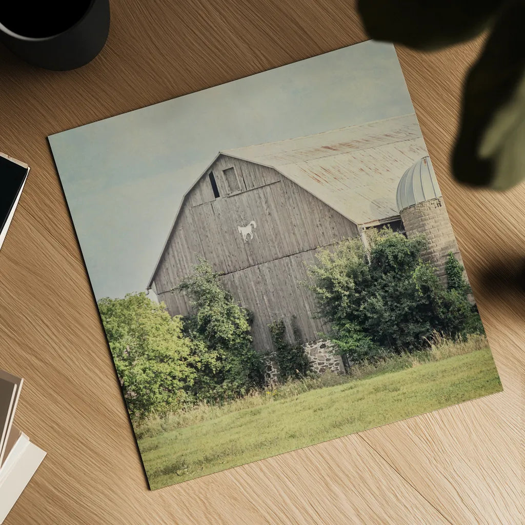 Late Summer Barn II Crop by Elizabeth Urquhart. Shown as a detailed flat fine art print, highlighting archival giclee quality. Available as an archival giclee rolled canvas, fine art paper, or poster print. SKU 30334a.