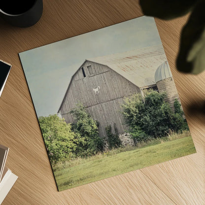 Late Summer Barn II Crop by Elizabeth Urquhart. Shown as a detailed flat fine art print, highlighting archival giclee quality. Available as an archival giclee rolled canvas, fine art paper, or poster print. SKU 30334a.