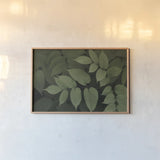 Leafy II by Elizabeth Urquhart. shown as a paper print in a natural frame. Available as a archival giclee rolled canvas, fine art paper, or poster print. SKU 50719i.