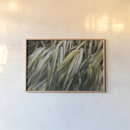 Leafy III by Elizabeth Urquhart. shown as a paper print in a natural frame. Available as a archival giclee rolled canvas, fine art paper, or poster print. SKU 50720i.