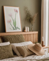 Light and Bright Floral I by Elizabeth Urquhart. shown as a paper print in a natural frame. Available as a archival giclee rolled canvas, fine art paper, or poster print. SKU 33338h.