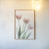 Light and Bright Floral II by Elizabeth Urquhart. shown as a paper print in a natural frame. Available as a archival giclee rolled canvas, fine art paper, or poster print. SKU 33339h.