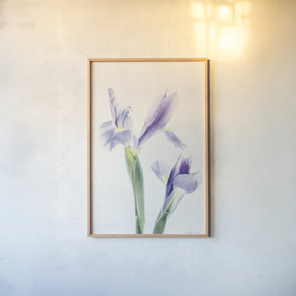 Light and Bright Floral III by Elizabeth Urquhart. shown as a paper print in a natural frame. Available as a archival giclee rolled canvas, fine art paper, or poster print. SKU 33340h.