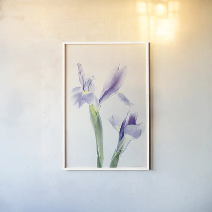 Light and Bright Floral III by Elizabeth Urquhart. shown as a paper print in a white frame. Available as a archival giclee rolled canvas, fine art paper, or poster print. SKU 33340h.