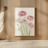 Light and Bright Floral V by Elizabeth Urquhart. shown as over sized large wall art. Available as an archival giclee rolled canvas, fine art paper, or poster print. SKU 33342h.