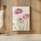 Light and Bright Floral VI by Elizabeth Urquhart. shown as over sized large wall art. Available as an archival giclee rolled canvas, fine art paper, or poster print. SKU 33343h.