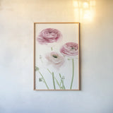 Light and Bright Floral VI by Elizabeth Urquhart. shown as a paper print in a natural frame. Available as a archival giclee rolled canvas, fine art paper, or poster print. SKU 33343h.
