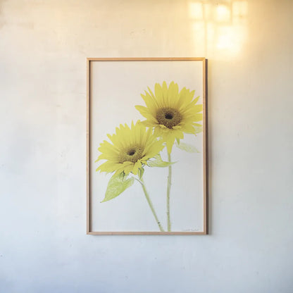Light and Bright Floral VII by Elizabeth Urquhart. shown as a paper print in a natural frame. Available as a archival giclee rolled canvas, fine art paper, or poster print. SKU 33344h.