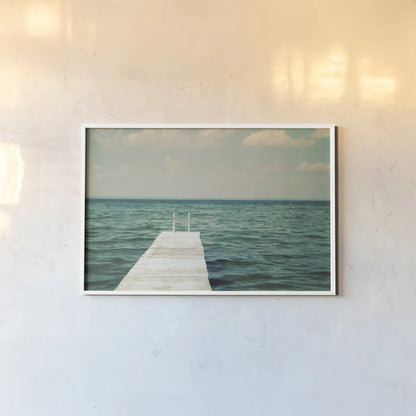 Mint Cottage Days I by Elizabeth Urquhart. shown as a paper print in a white frame. Available as a archival giclee rolled canvas, fine art paper, or poster print. SKU 23782i.