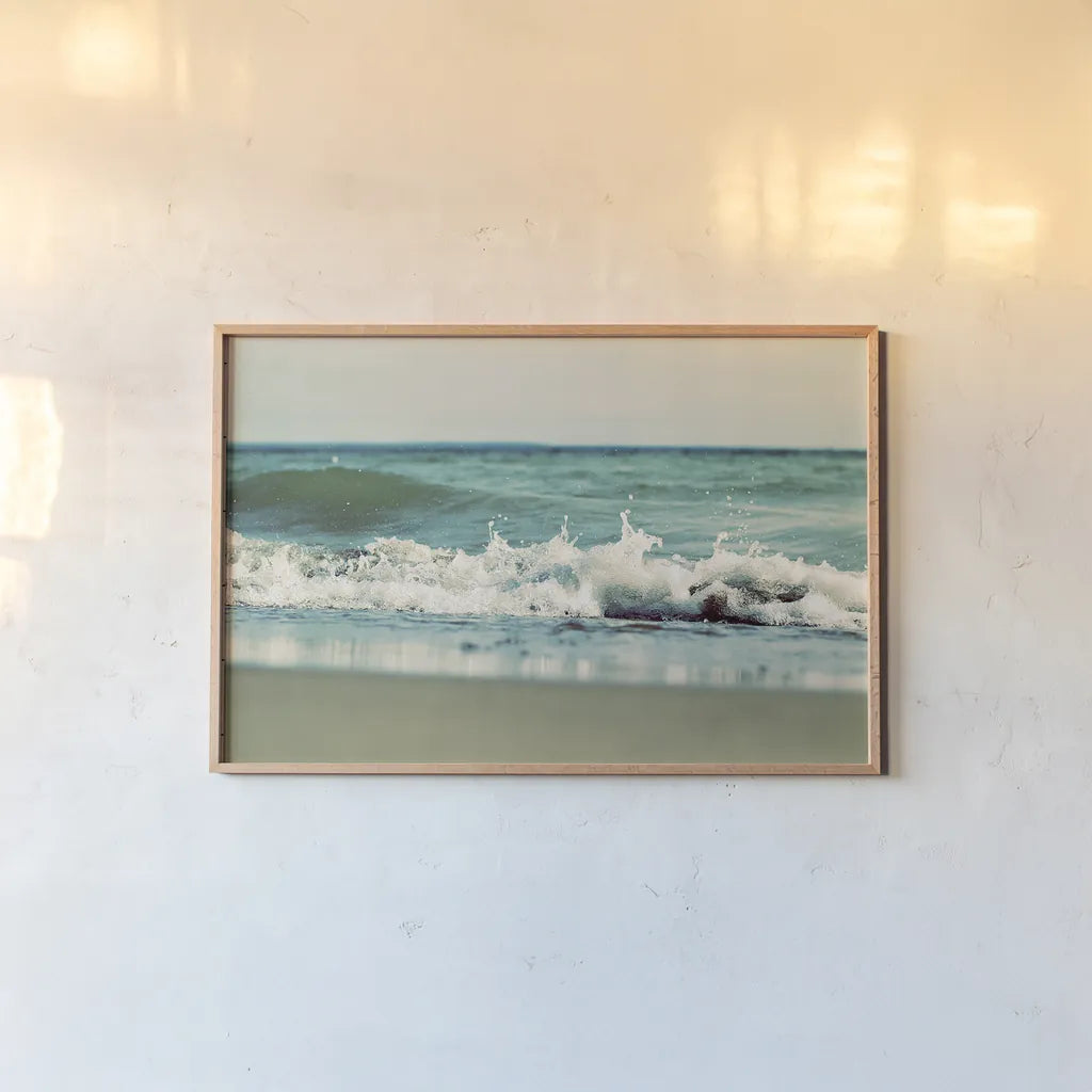 Mint Cottage Days II by Elizabeth Urquhart. shown as a paper print in a natural frame. Available as a archival giclee rolled canvas, fine art paper, or poster print. SKU 23783i.