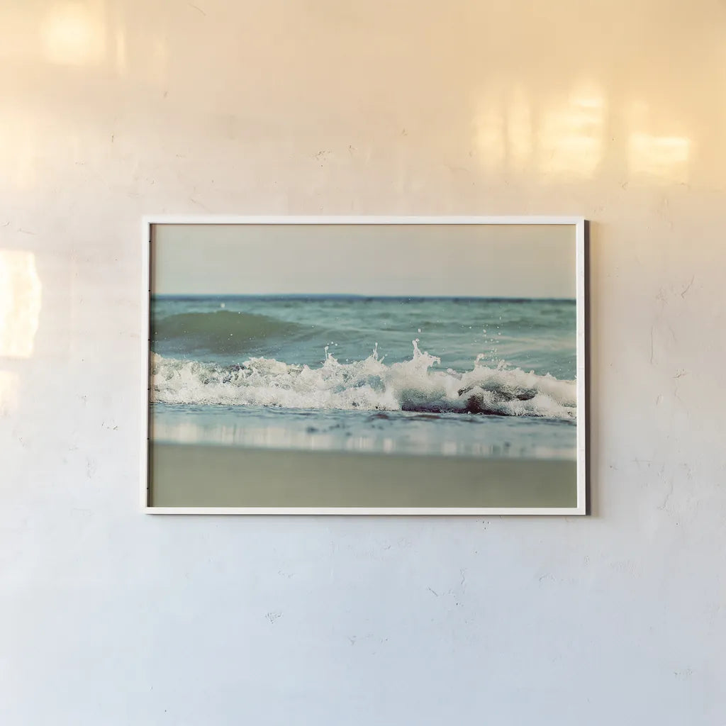 Mint Cottage Days II by Elizabeth Urquhart. shown as a paper print in a white frame. Available as a archival giclee rolled canvas, fine art paper, or poster print. SKU 23783i.