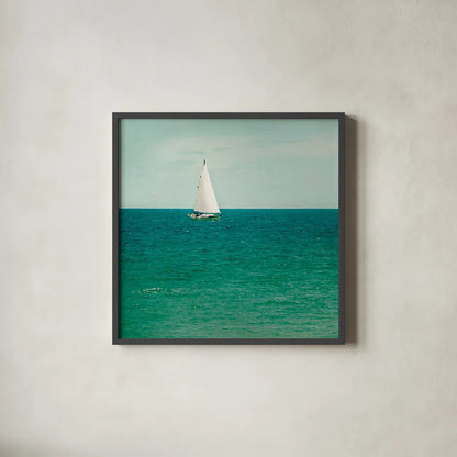 Mint Cottage Days III Crop by Elizabeth Urquhart. Shown in a sleek black glass frame for a contemporary gallery look. Available as an archival giclee rolled canvas, fine art paper, or poster print. SKU 23784a.