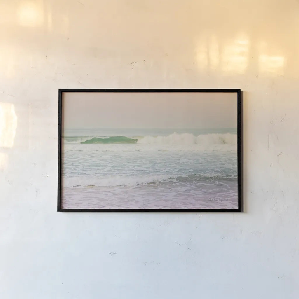 Morning Wave II by Elizabeth Urquhart. shown as a paper print in a black flame. Available as a archival giclee rolled canvas, fine art paper, or poster print. SKU 67331i.