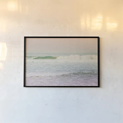 Morning Wave II by Elizabeth Urquhart. shown as a paper print in a black flame. Available as a archival giclee rolled canvas, fine art paper, or poster print. SKU 67331i.