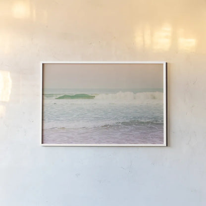 Morning Wave II by Elizabeth Urquhart. shown as a paper print in a white frame. Available as a archival giclee rolled canvas, fine art paper, or poster print. SKU 67331i.