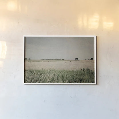 Neutral Country II by Elizabeth Urquhart. shown as a paper print in a white frame. Available as a archival giclee rolled canvas, fine art paper, or poster print. SKU 22384i.