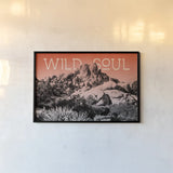 Ombre Adventure II Wild Soul by Elizabeth Urquhart. shown as a paper print in a black flame. Available as a archival giclee rolled canvas, fine art paper, or poster print. SKU 34483i.