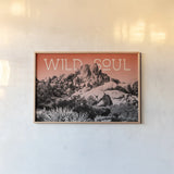 Ombre Adventure II Wild Soul by Elizabeth Urquhart. shown as a paper print in a natural frame. Available as a archival giclee rolled canvas, fine art paper, or poster print. SKU 34483i.