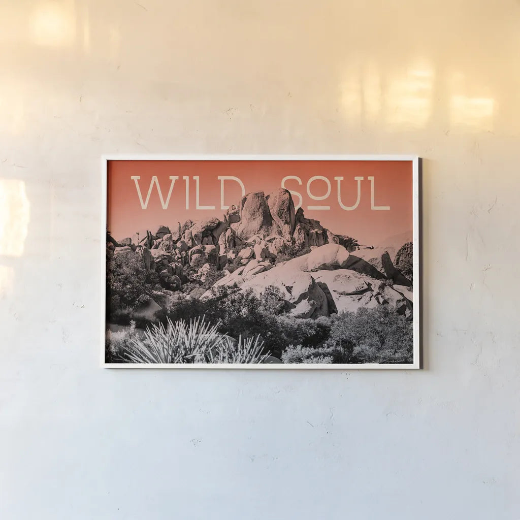 Ombre Adventure II Wild Soul by Elizabeth Urquhart. shown as a paper print in a white frame. Available as a archival giclee rolled canvas, fine art paper, or poster print. SKU 34483i.