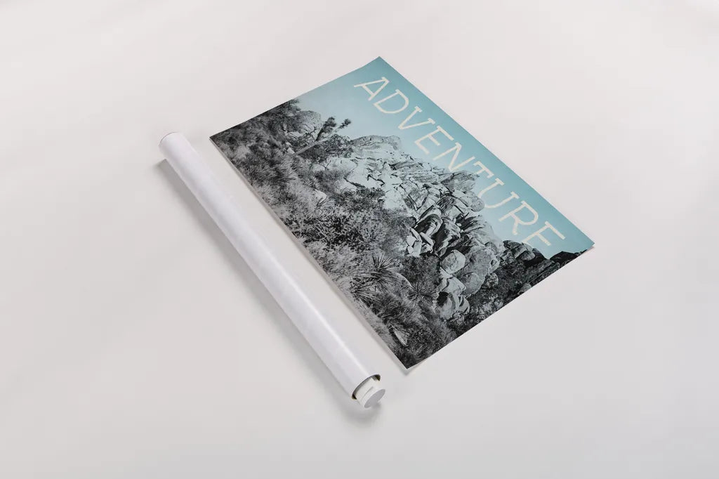 Ombre Adventure III Adventure by Elizabeth Urquhart. shown as a rolled paper print. Available as archival giclee rolled canvas, fine art paper, or poster print. SKU 34484i.