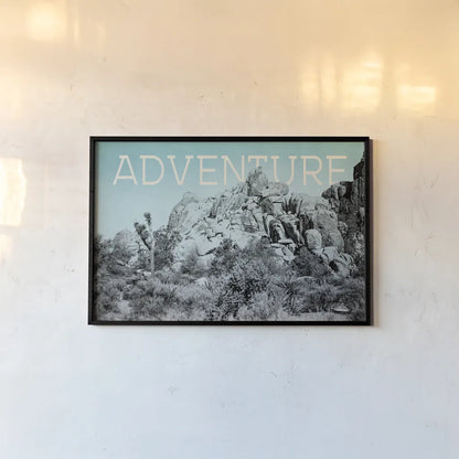 Ombre Adventure III Adventure by Elizabeth Urquhart. shown as a paper print in a black flame. Available as a archival giclee rolled canvas, fine art paper, or poster print. SKU 34484i.