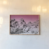 Ombre Adventure IV by Elizabeth Urquhart. shown as a paper print in a natural frame. Available as a archival giclee rolled canvas, fine art paper, or poster print. SKU 33211i.
