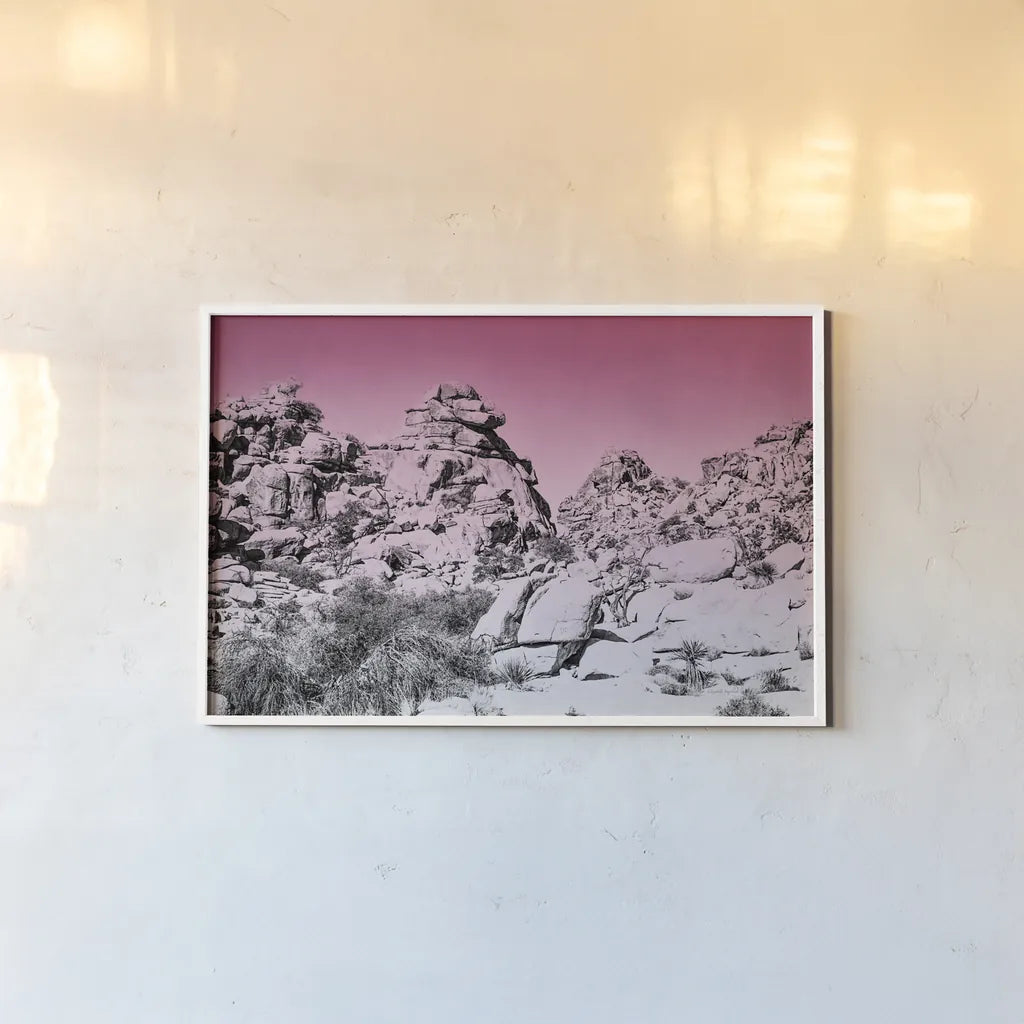 Ombre Adventure IV by Elizabeth Urquhart. shown as a paper print in a white frame. Available as a archival giclee rolled canvas, fine art paper, or poster print. SKU 33211i.