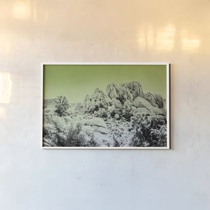 Ombre Adventure V by Elizabeth Urquhart. shown as a paper print in a white frame. Available as a archival giclee rolled canvas, fine art paper, or poster print. SKU 33212i.
