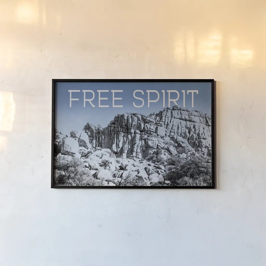 Ombre Adventure VI Free Spirit by Elizabeth Urquhart. shown as a paper print in a black flame. Available as a archival giclee rolled canvas, fine art paper, or poster print. SKU 34487i.