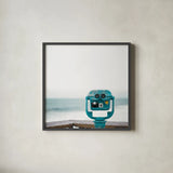 Pacific Cool I by Elizabeth Urquhart. Shown in a sleek black glass frame for a contemporary gallery look. Available as an archival giclee rolled canvas, fine art paper, or poster print. SKU 25520a.