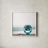 Pacific Cool I by Elizabeth Urquhart. Shown in a crisp white glass frame for a clean and minimalist style. Available as an archival giclee rolled canvas, fine art paper, or poster print. SKU 25520a.