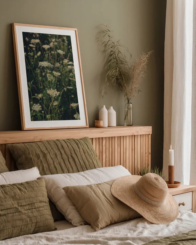 Running Wild I by Elizabeth Urquhart. shown as a paper print in a natural frame. Available as a archival giclee rolled canvas, fine art paper, or poster print. SKU 74449h.