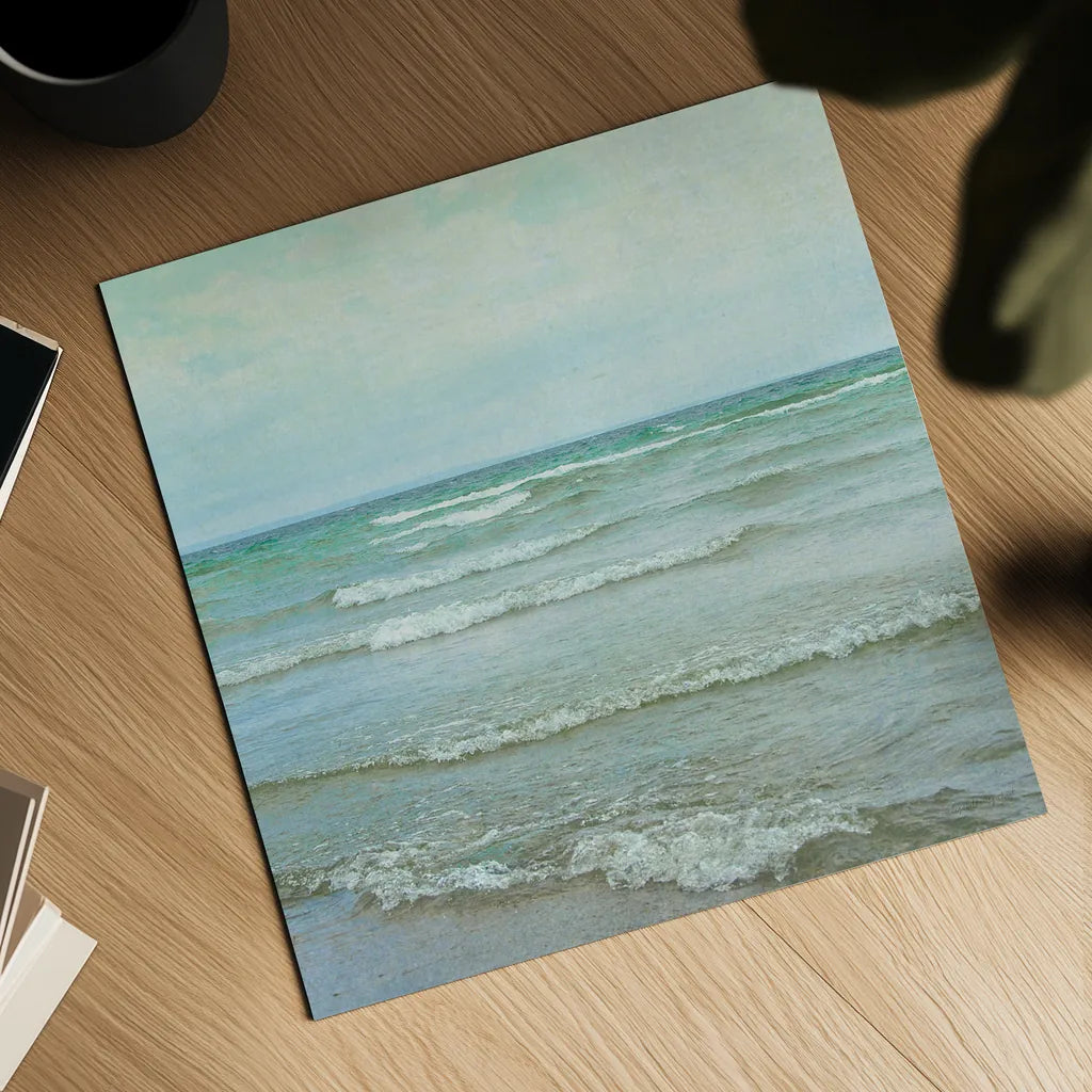 The Tide I Square by Elizabeth Urquhart. Shown as a detailed flat fine art print, highlighting archival giclee quality. Available as an archival giclee rolled canvas, fine art paper, or poster print. SKU 17682a.