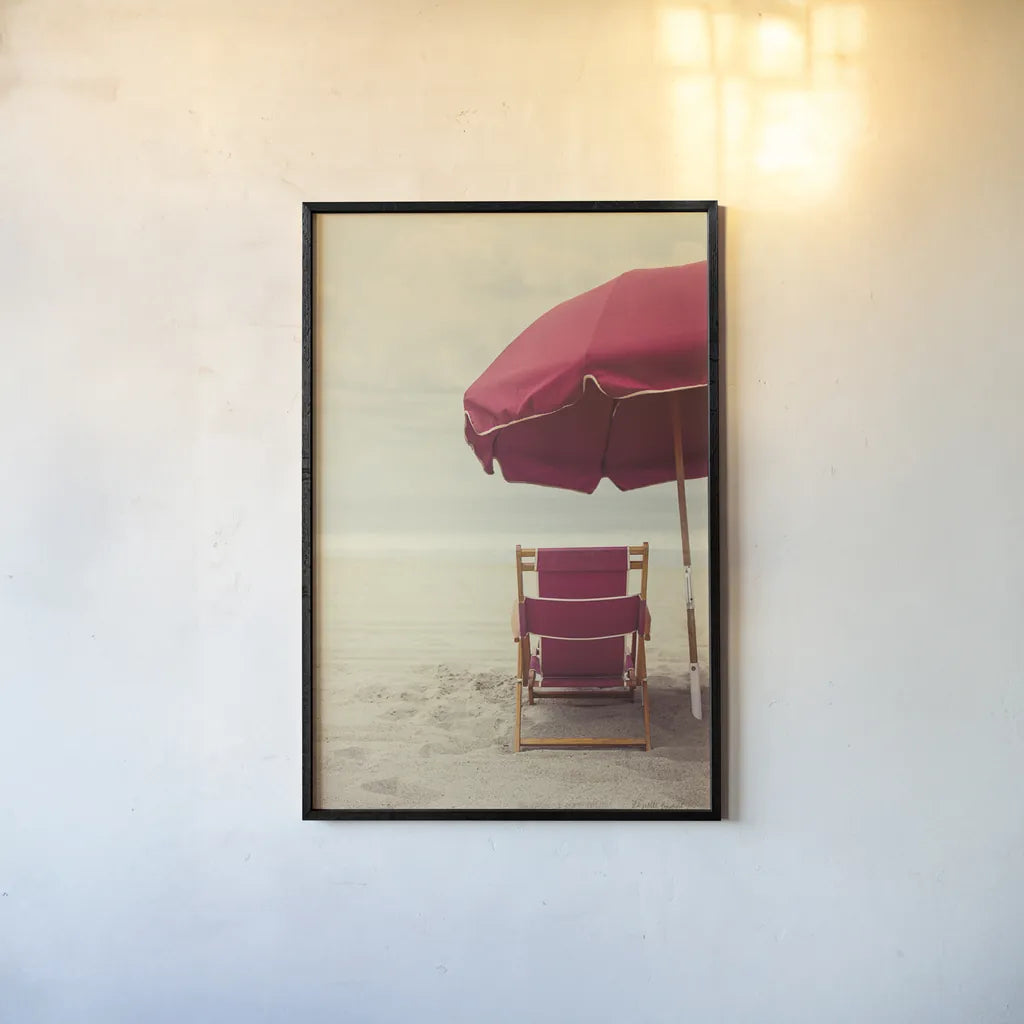 Under the Umbrella I by Elizabeth Urquhart. shown as a paper print in a black flame. Available as a archival giclee rolled canvas, fine art paper, or poster print. SKU 33206h.