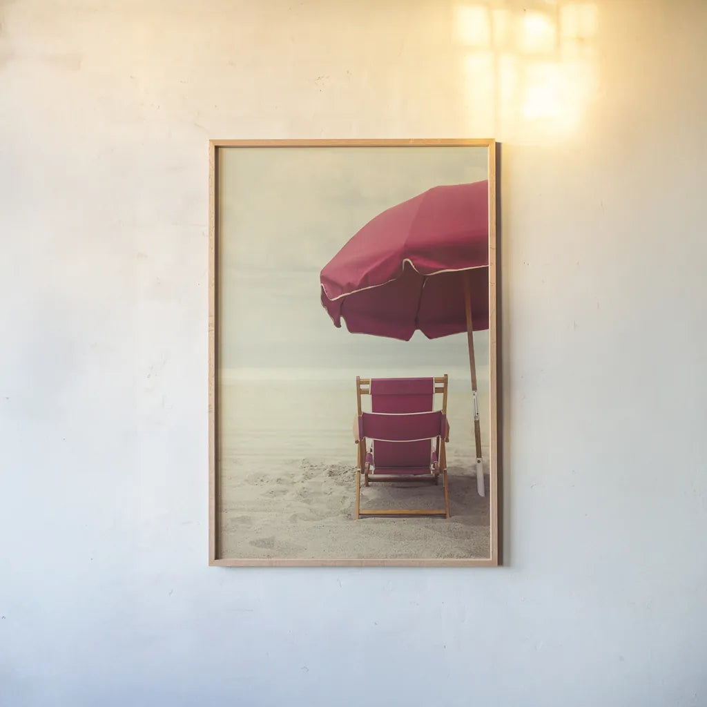 Under the Umbrella I by Elizabeth Urquhart. shown as a paper print in a natural frame. Available as a archival giclee rolled canvas, fine art paper, or poster print. SKU 33206h.