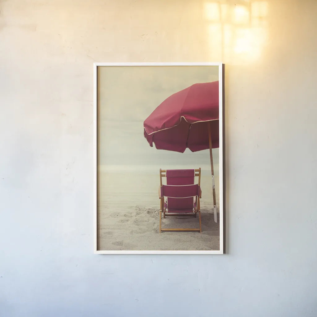 Under the Umbrella I by Elizabeth Urquhart. shown as a paper print in a white frame. Available as a archival giclee rolled canvas, fine art paper, or poster print. SKU 33206h.