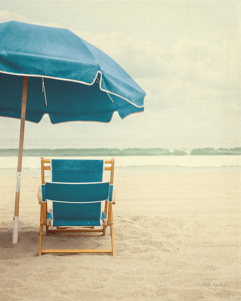 Under the Umbrella II - Bright Turquoise by Elizabeth Urquhart